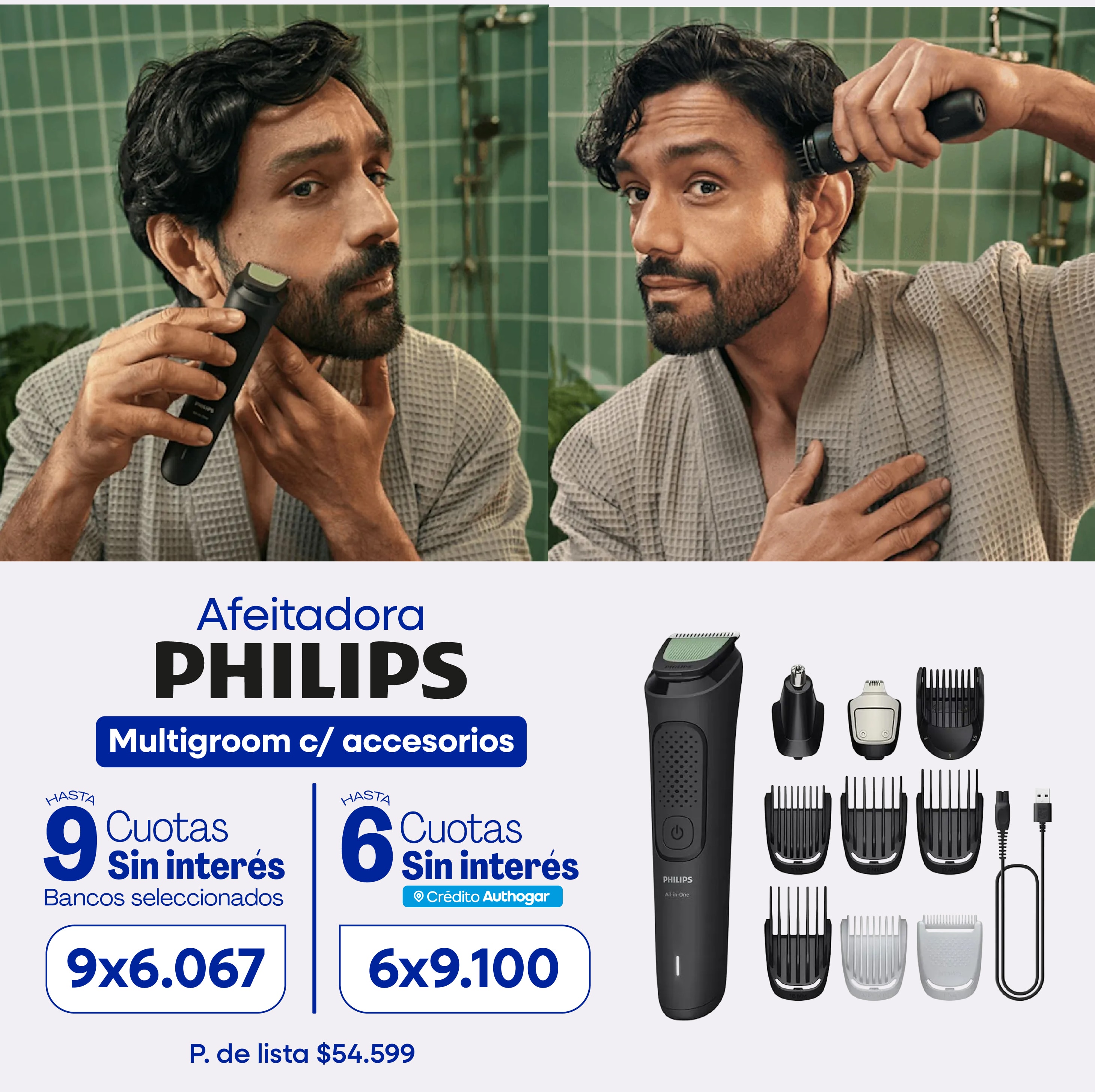 Multigroom Philips con accesorios MG3931/15